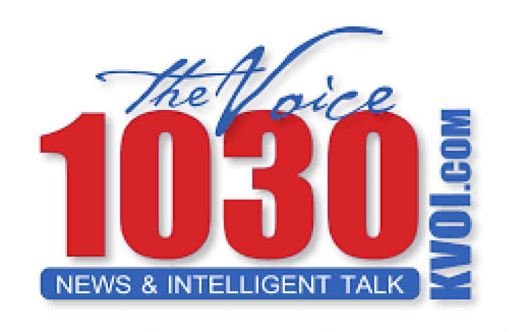 Solomon Yue and Kym Kettler-Paddock on talk radio KVOI